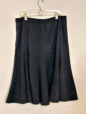 dressbarn Black A-Line Skirt Size 16 Like New